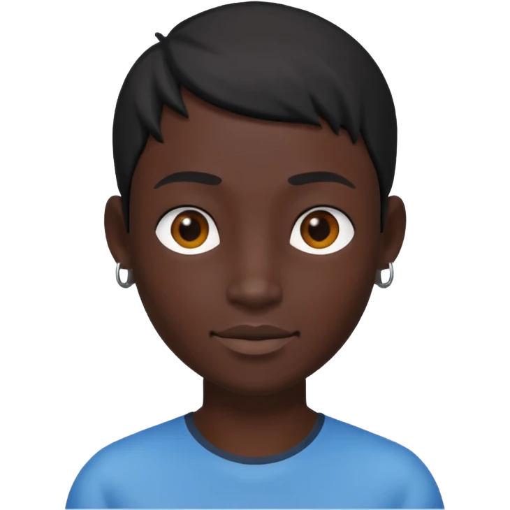 avatar monochrome black default 3d emoji