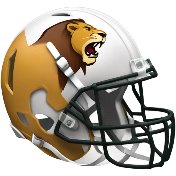 Lions football team logo helmet side view emoji
