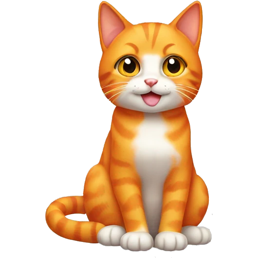 orange cute cat emoji