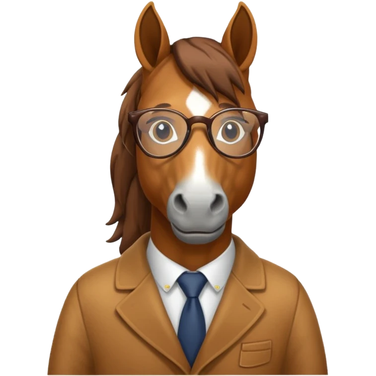 Horse with glasses emoji