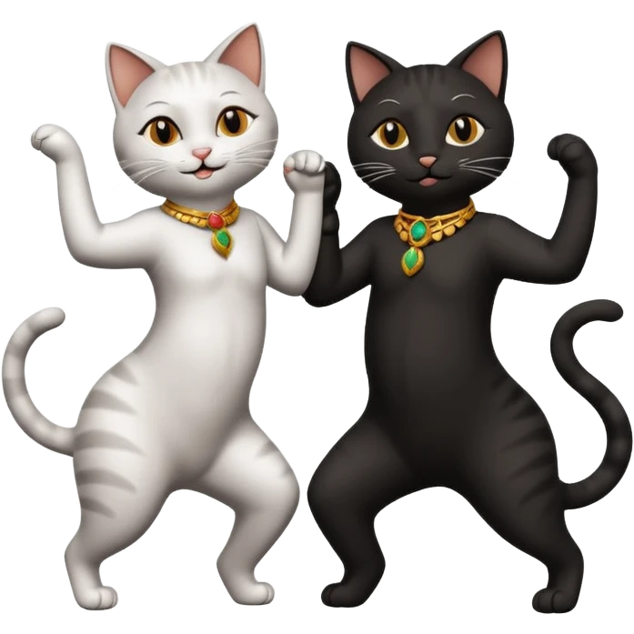 Cats couple salsa dancing  emoji