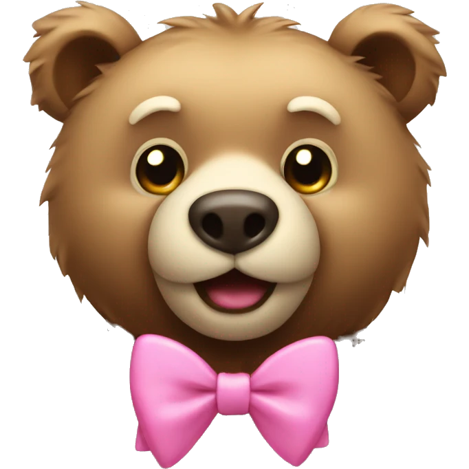 Bear with a pink bow emoji
