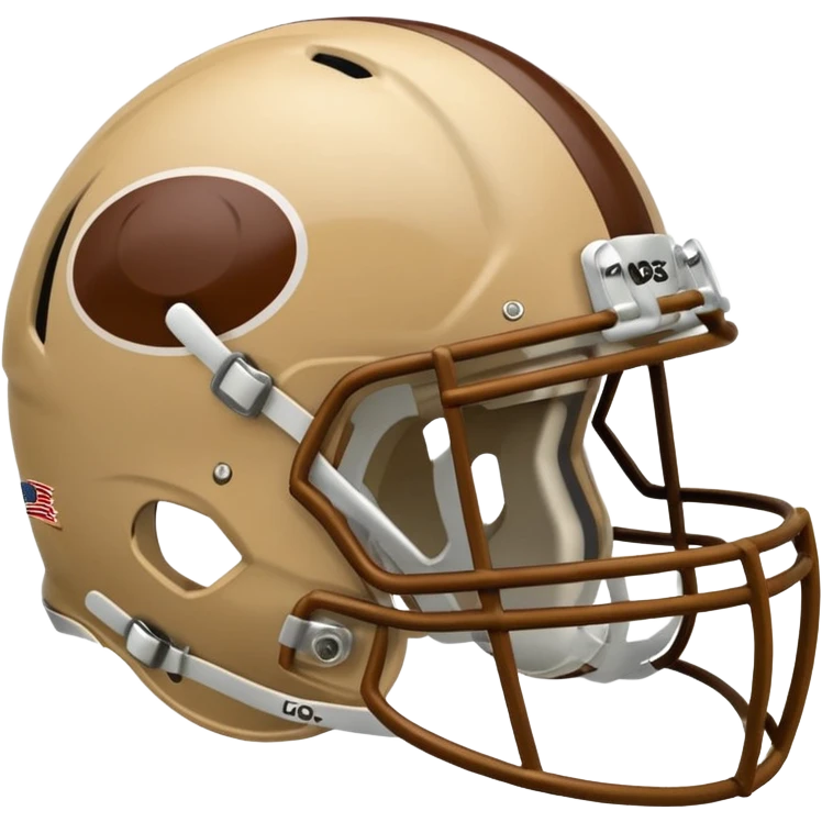 College football player helmet in light tan color  emoji