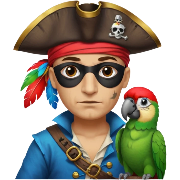 pirate and parrot emoji