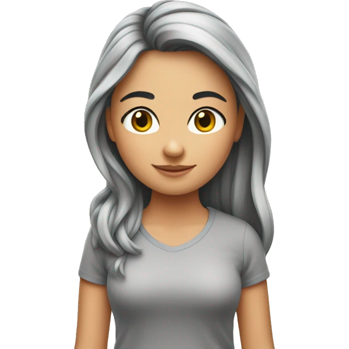 Meisje leunt op haar elleboog  emoji