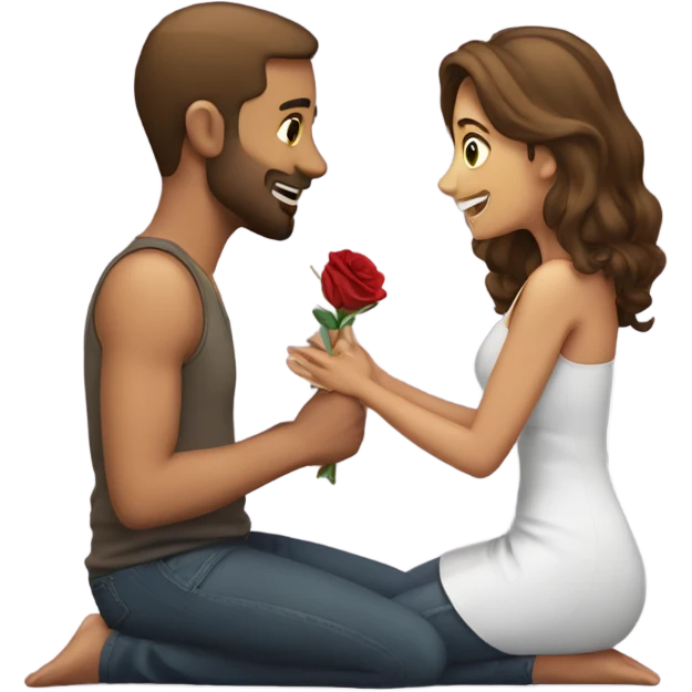 Man proposing to his girlfriend  emoji