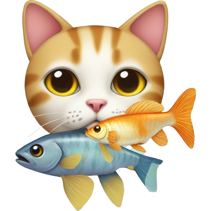 Cat and fish emoji