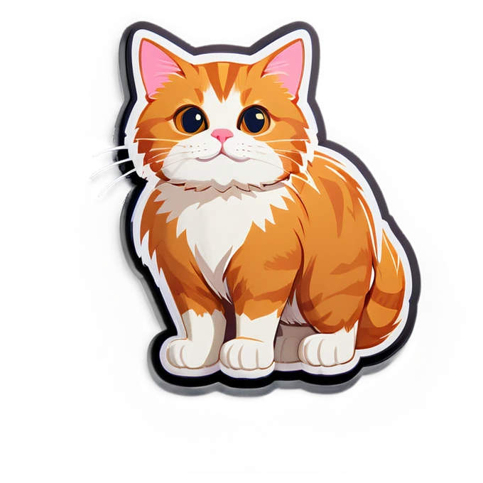 Ginger american cat cute emoji
