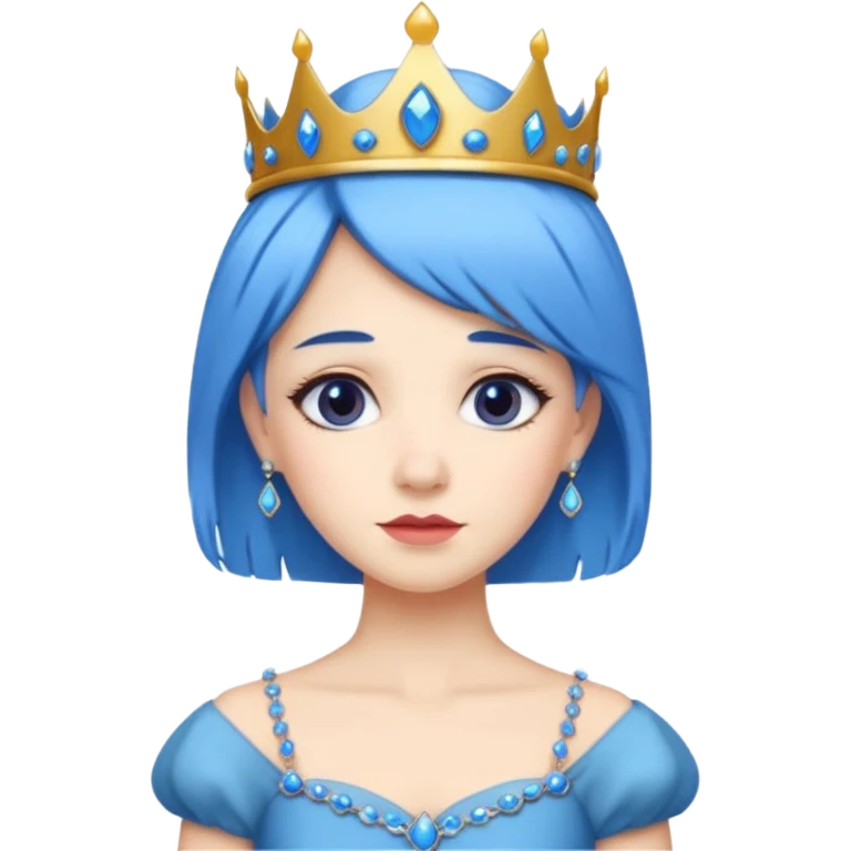 blue haired old princess emoji
