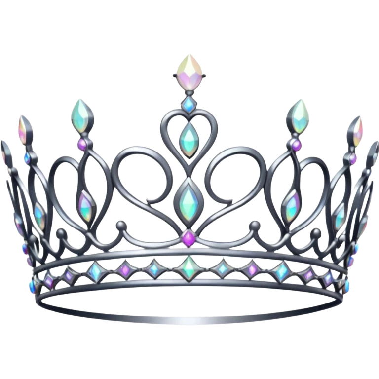 Iridescent tiara emoji