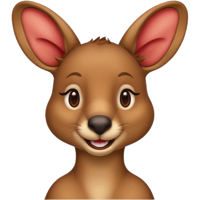 kangaroo with red earrings emoji