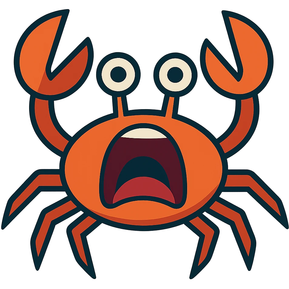 screaming crab emoji