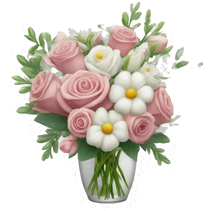 Bridal bouquet in vase emoji