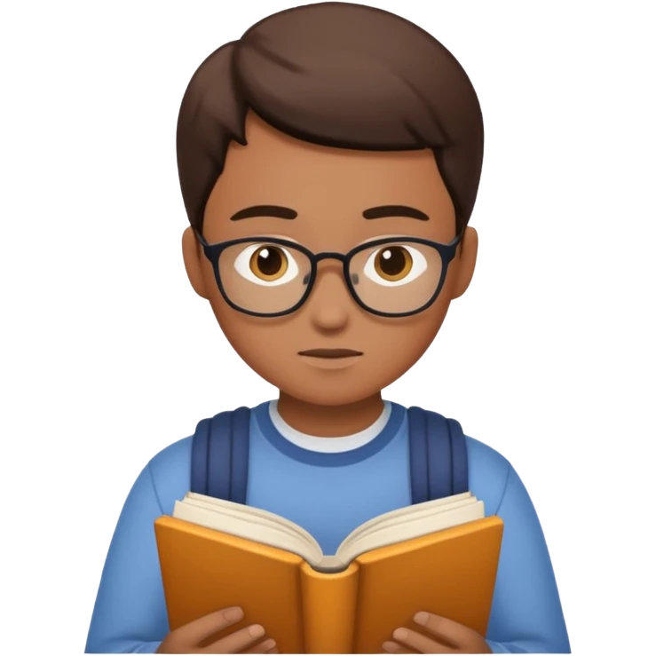 a student reading a book emoji