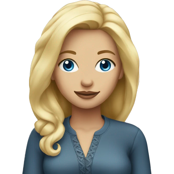 blonde blue eyed woman emoji