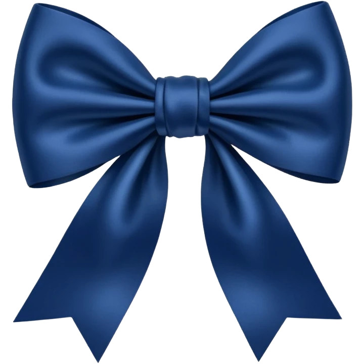 Navy blue bow emoji