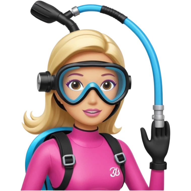 Barbie scuba diving emoji