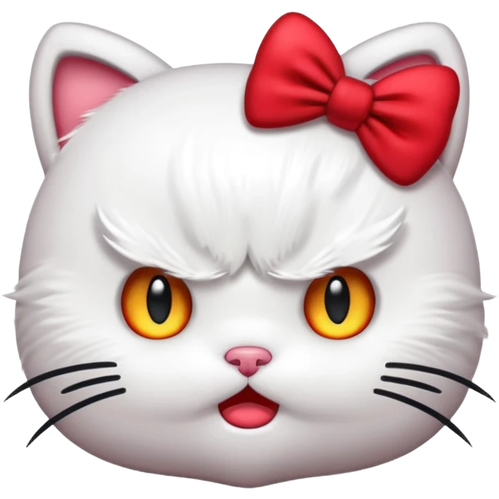 Mad hello kitty emoji