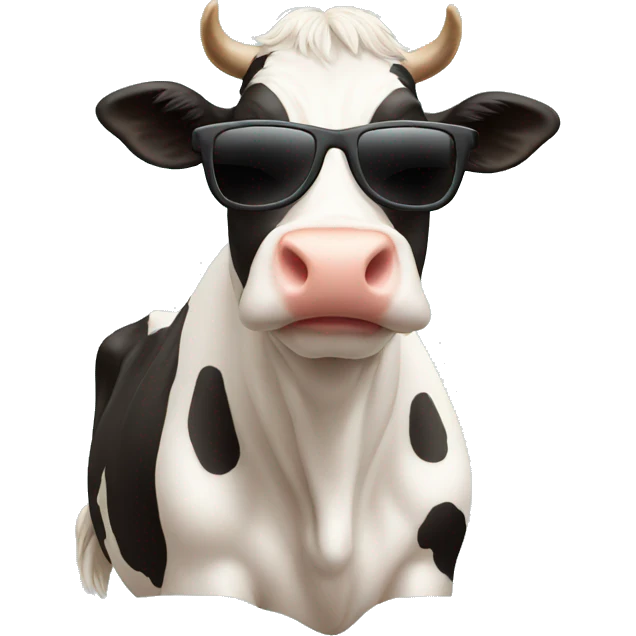 Cow with sunglasses  emoji
