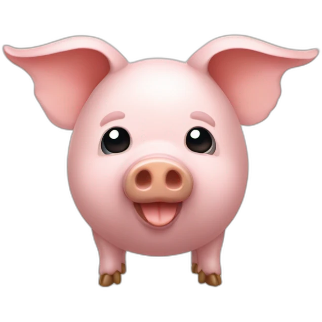 Cochon avec des ailes de papillon  emoji