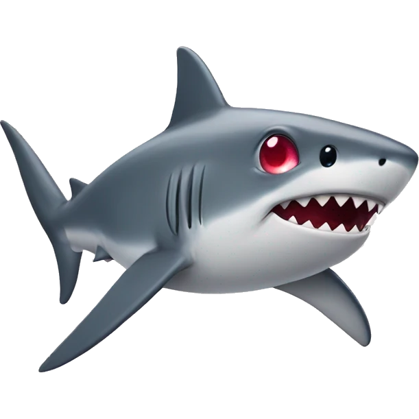Shark with heart shape eyes emoji