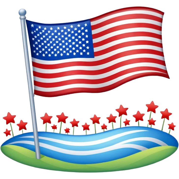 US flag, simple and recognizable emoji