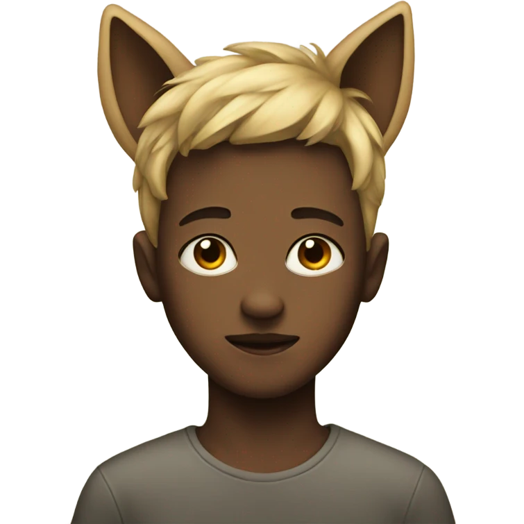 boy with animal ears artwork emoji