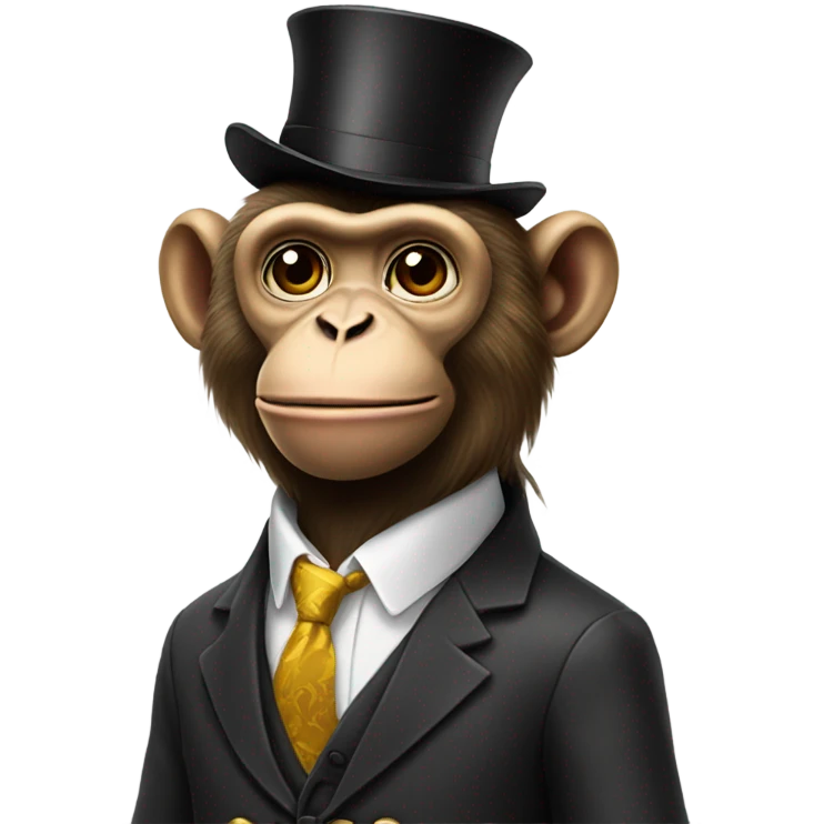 Monkey wearing an ascot emoji