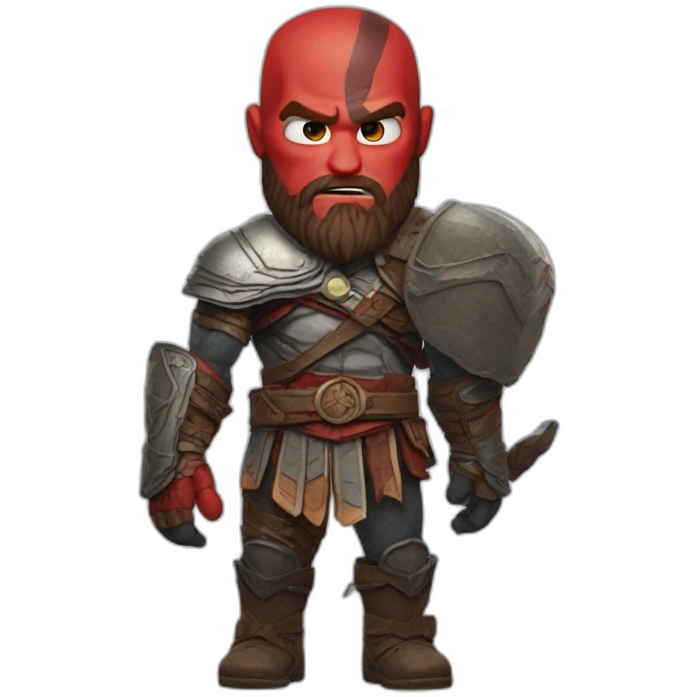 Kratos with Spider-Man emoji