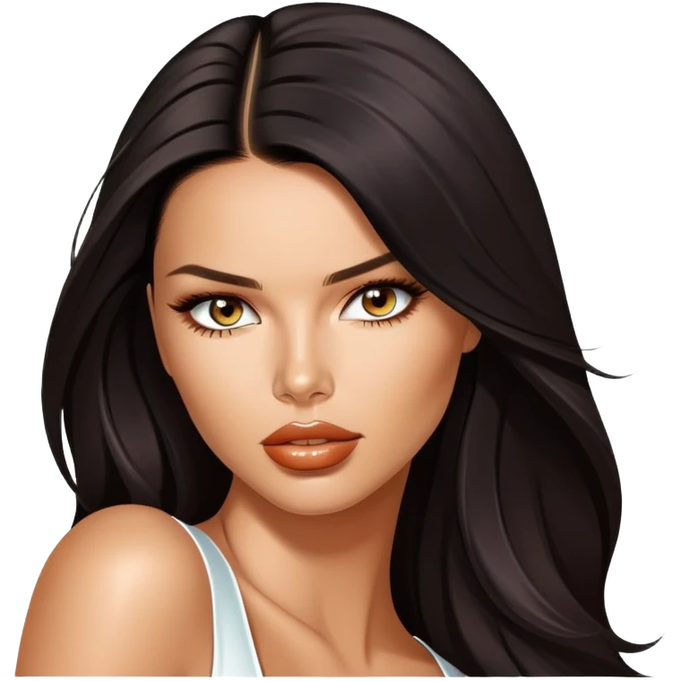 Adriana Lima, beautiful Brazilian supermodel with long dark hair and striking features emoji