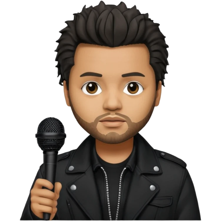 The weeknd holding microphone emoji