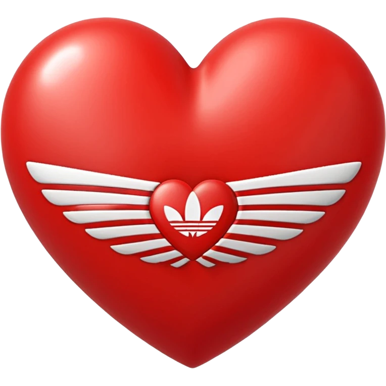 Adidas stripes heart emoji