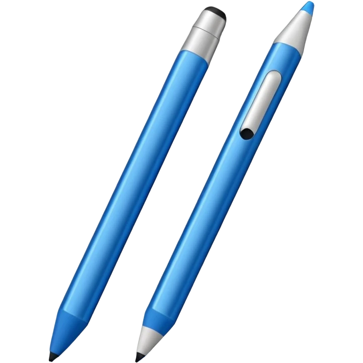 apple pencil in blue emoji