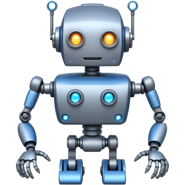 robot with 2 arms and 2 legs 1 eye emoji