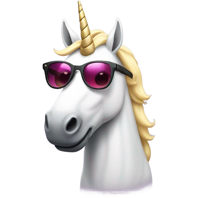 unicorn with mustache and sunglasses  emoji