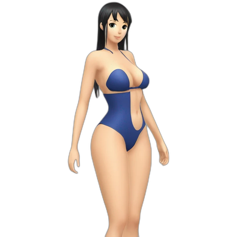 nico robin full body pawg micro bikini only back focus emoji