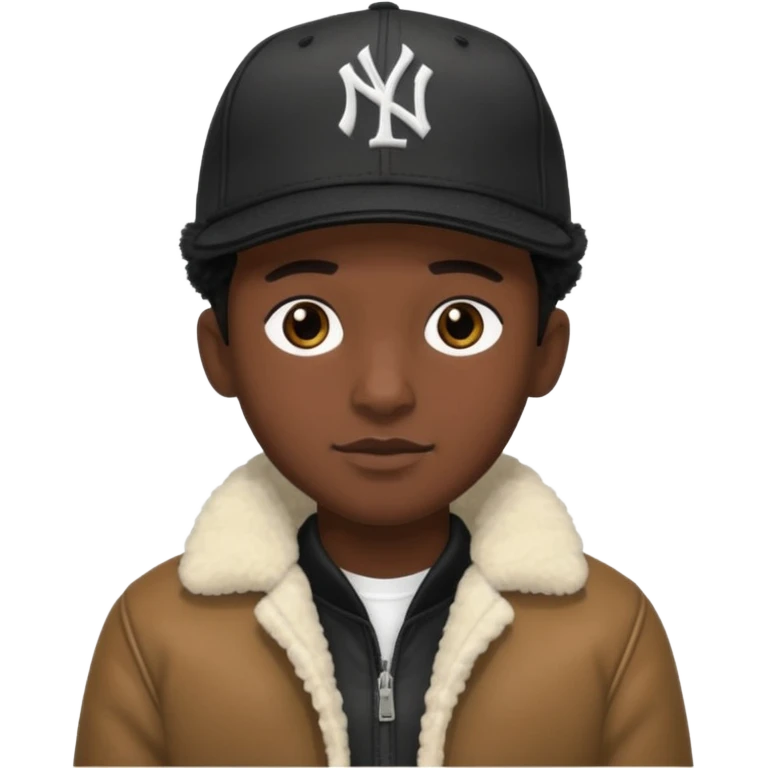 Cappellino New Era New York nero e persona con giubbotto di pecora emoji