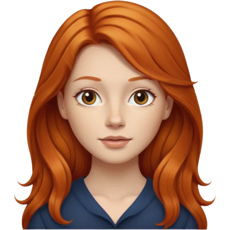 Make a womans breast ginger with long hair emoji