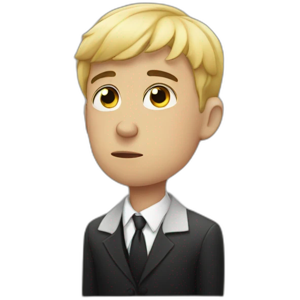 Sad boy in funeral emoji