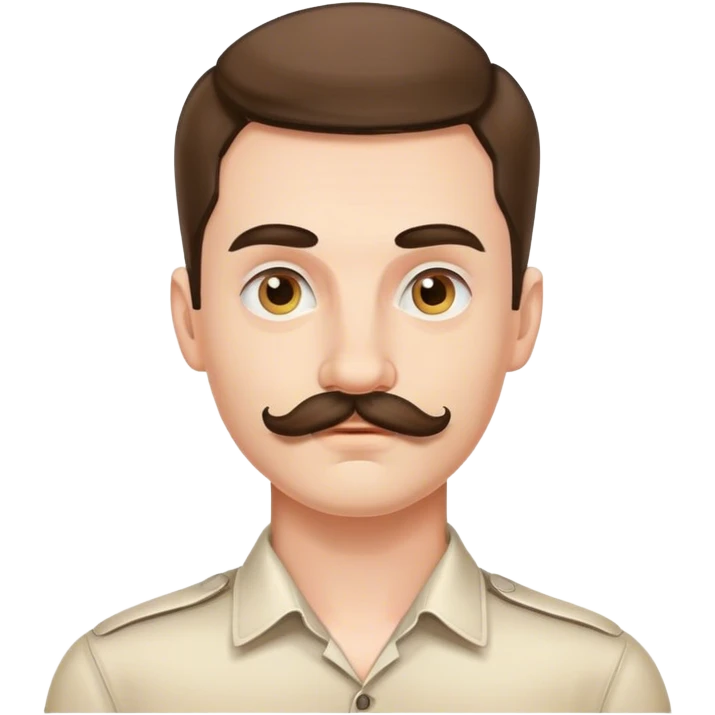 young polish man with moustache emoji