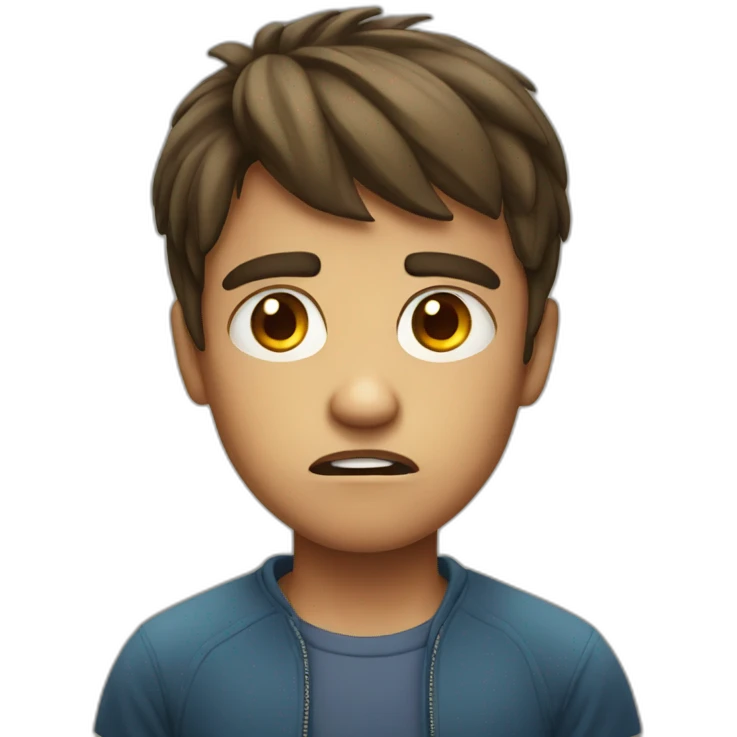 A boy angry emoji