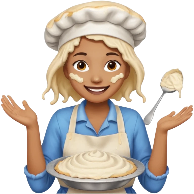 Female pie fight emoji