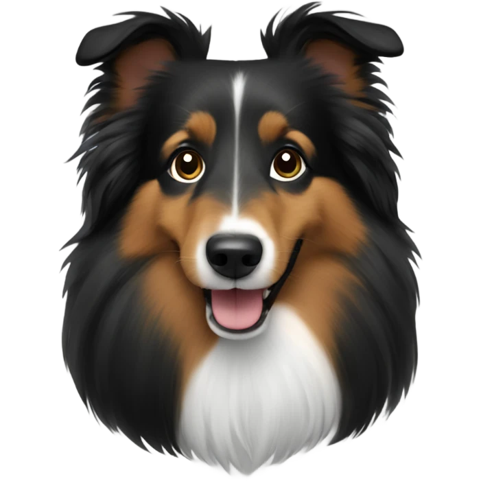 Black Sheltie  emoji