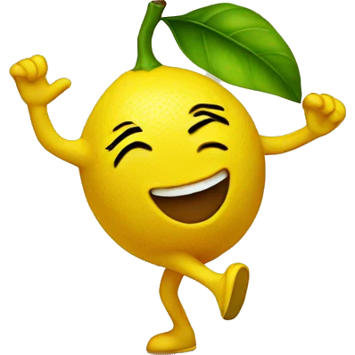 Dancing lemon emoji