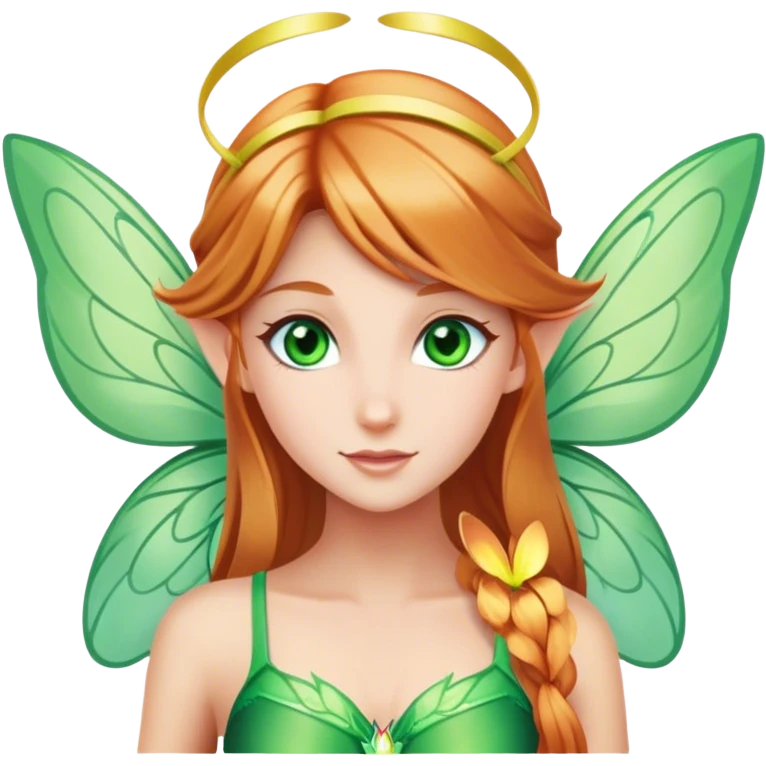 Flora from winx with fairy wings emoji