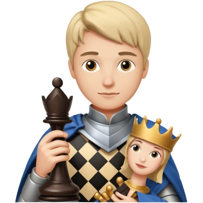Player holding a knight,Chess club. emoji