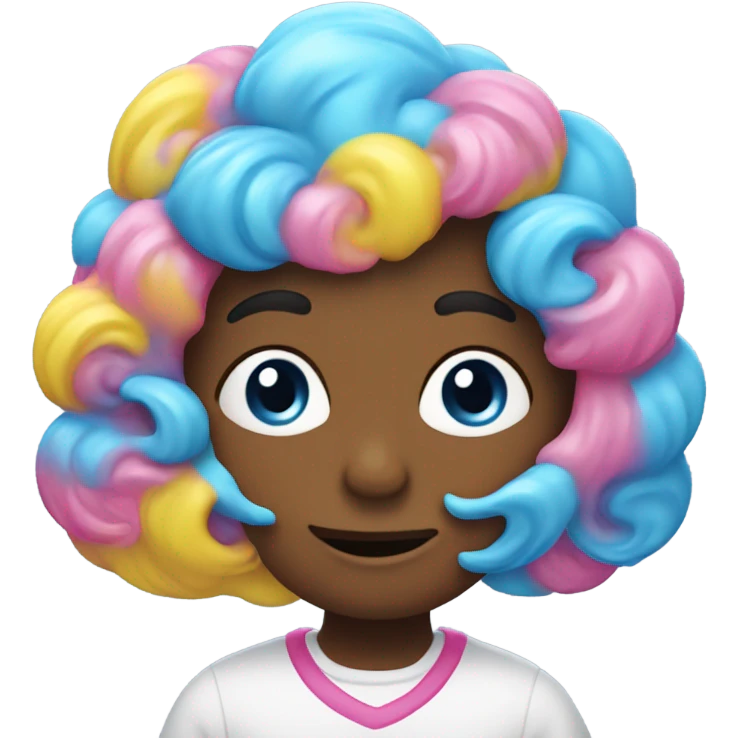 Boy with ice cream as hair  emoji