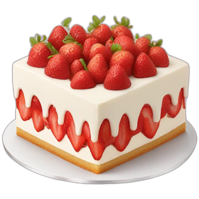 Fraisier gâteau emoji