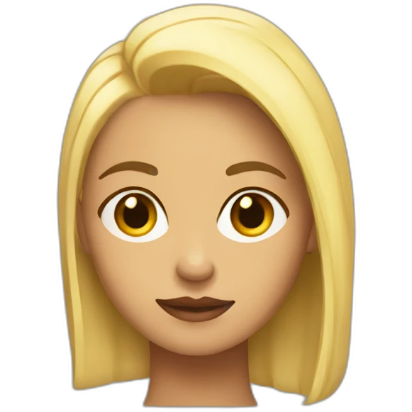 Chica rubia sentada emoji