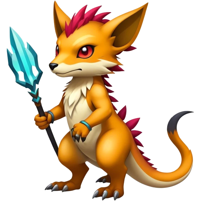 cool edgy badass colorful fantasy animal hybrid Fakemon full body emoji